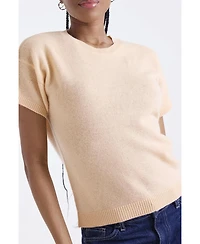 1982 Women's Esme Short Sleeve Crew Neck Cashmere Top