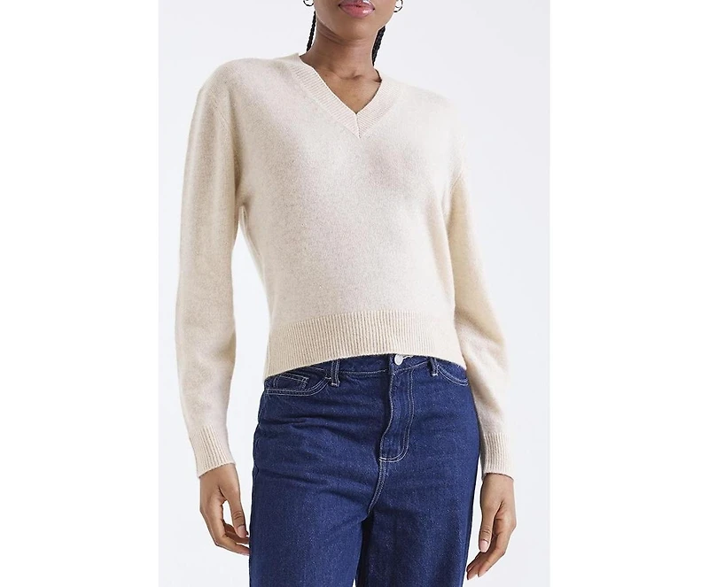 1982 Women's Indigo Vee V-Neck Cashmere Sweater