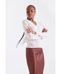 1982 Women's Indigo Vee V-Neck Cashmere Sweater