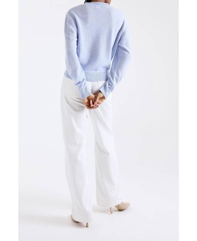 1982 Women's Indigo Vee V-Neck Cashmere Sweater