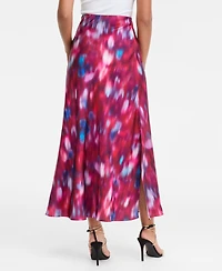 I.n.c. International Concepts Women's Printed Satin Midi Skirt, Macy's Exclusive