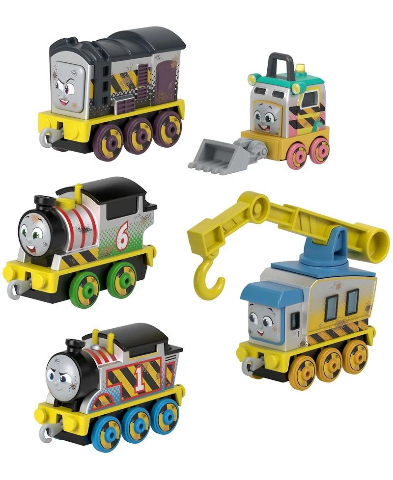 Thomas & Friends Construction Crew 5-Piece Diecast Metal Toy Train and Vehicle Set