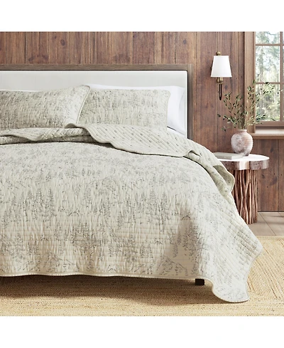 Linery & Co. Lodge Printed Microfiber Quilt Set with Shams