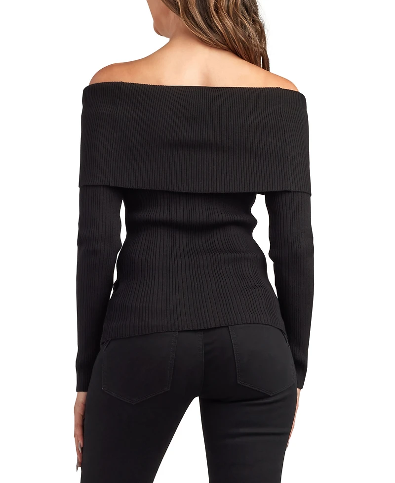 Bcx Juniors' Off-Shoulder Long Sleeve Sweater