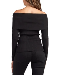 Bcx Juniors' Off-Shoulder Long Sleeve Sweater