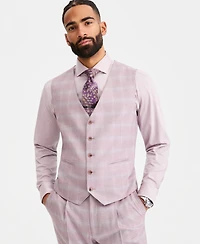 Tayion Collection Men's Classic-Fit Dusty Rose Suit Separates Vest