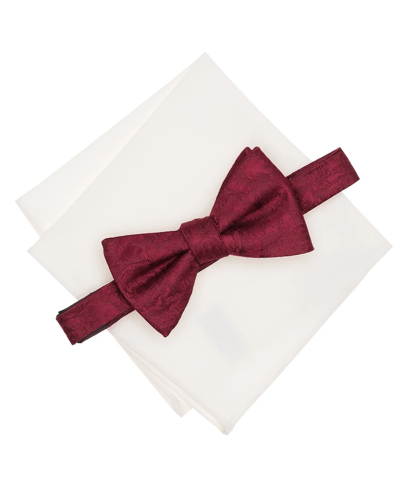 Bar Iii Kingston Tonal Floral Bow Tie and Pocket Square Set, Macy's Exclusive