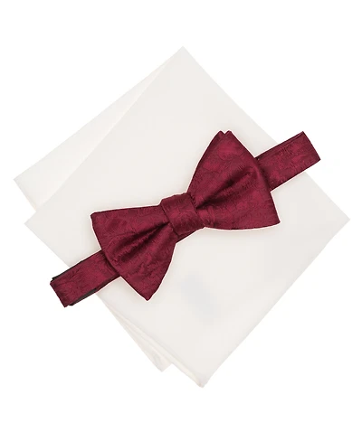 Bar Iii Kingston Tonal Floral Bow Tie and Pocket Square Set, Macy's Exclusive