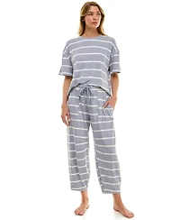Roudelain Women's Boxy T-Shirt and Barrel Leg Pants Set