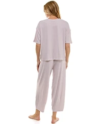 Roudelain Women's Boxy T-Shirt and Barrel Leg Pants Set