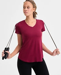 Id Ideology Women's V-Neck Performance T-Shirt, Created for Macy's