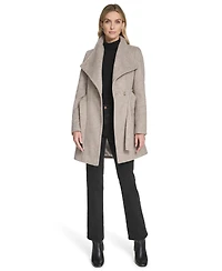 Calvin Klein Women's Asymmetrical Belted Wrap Coat