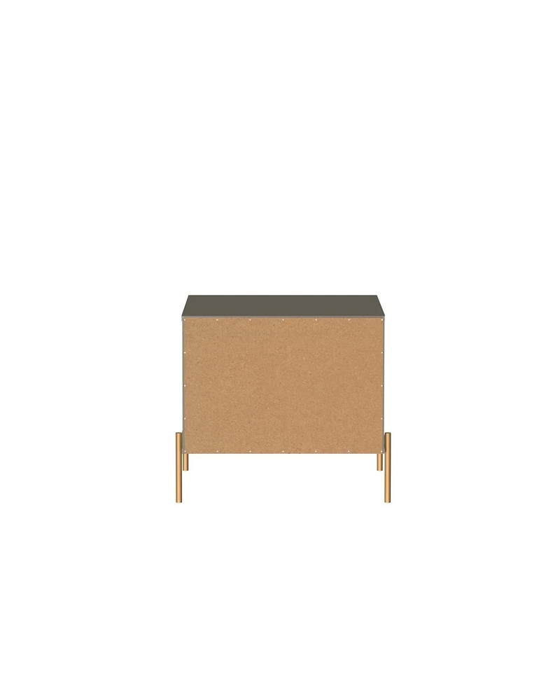 Manhattan Comfort Jasper 22.08" Wood 2-Drawer Nightstand