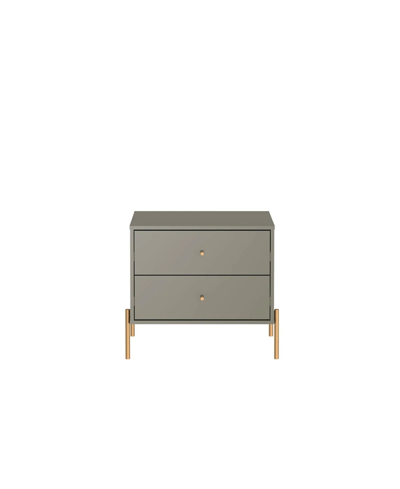 Manhattan Comfort Jasper 22.08" Wood 2-Drawer Nightstand