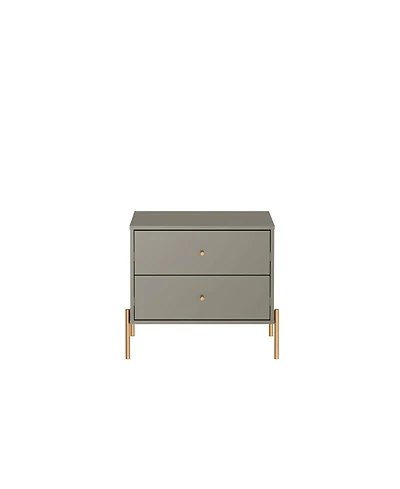 Manhattan Comfort Jasper 22.08" Wood 2-Drawer Nightstand
