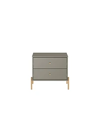 Manhattan Comfort Jasper 22.08" Wood 2-Drawer Nightstand