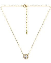 Giani Bernini Round Necklace (1-1/2 ct.t.w) in 18K Gold Plated Sterling Silver, Macy's Exclusive