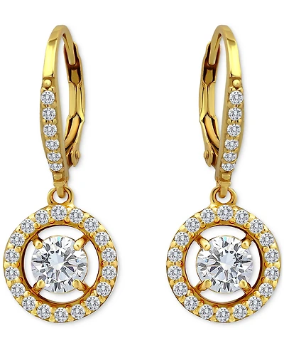Giani Bernini Round Drop Earrings (2-1/3 ct. t.w.) in 18K Gold Plated Sterling Silver, Macy's Exclusive