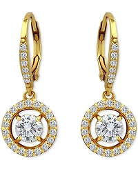 Giani Bernini Round Drop Earrings (2-1/3 ct. t.w.) in 18K Gold Plated Sterling Silver, Macy's Exclusive