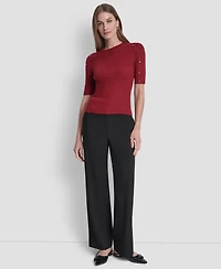 Dkny Petite Short Sleeve Sweater