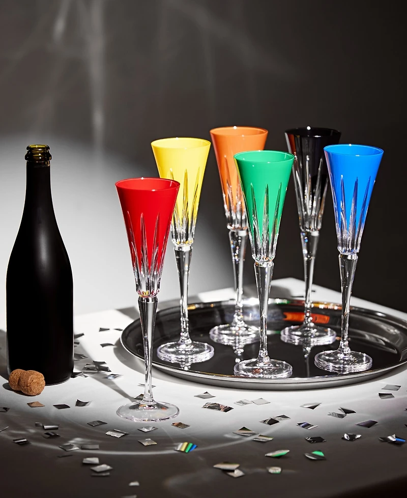 Waterford New Year Assorted Firework Flutes, Set of 6