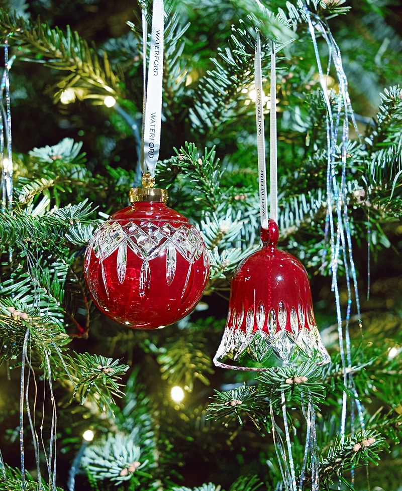 Waterford Lismore Red Bell Ornament