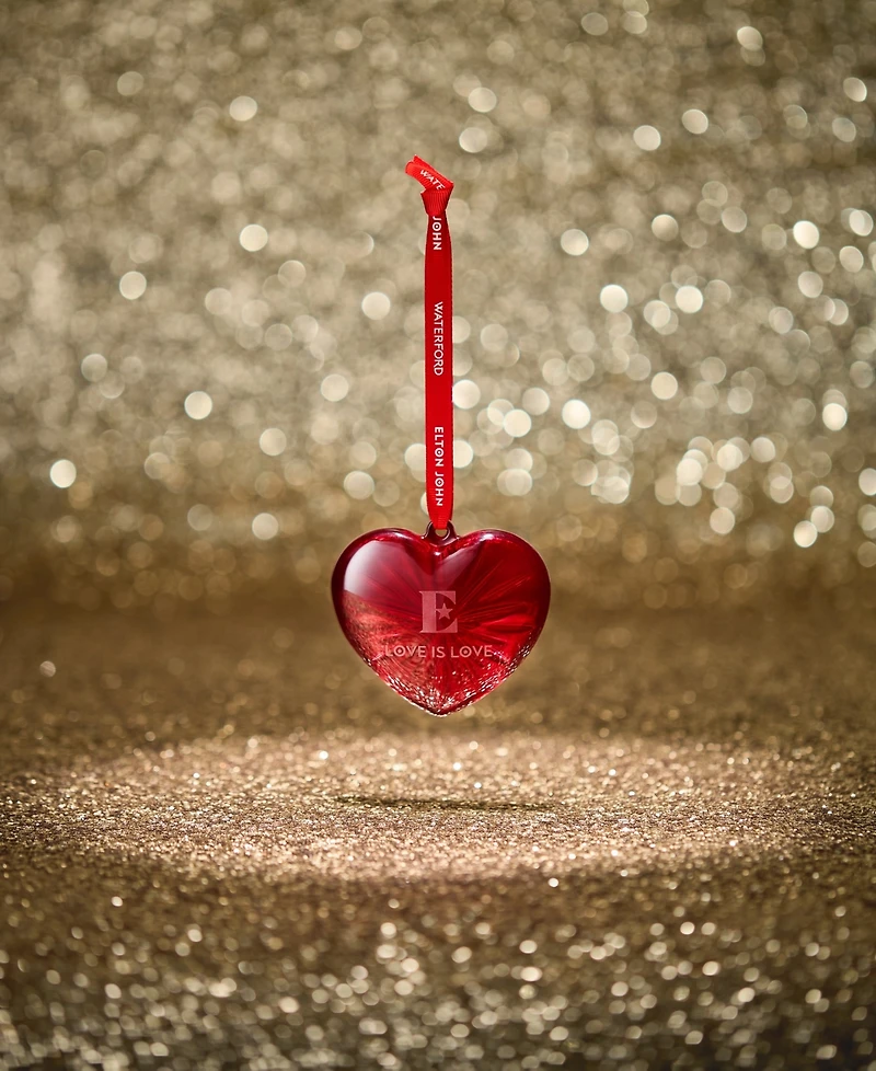 Waterford Elton John Aids Foundation Heart Ornament