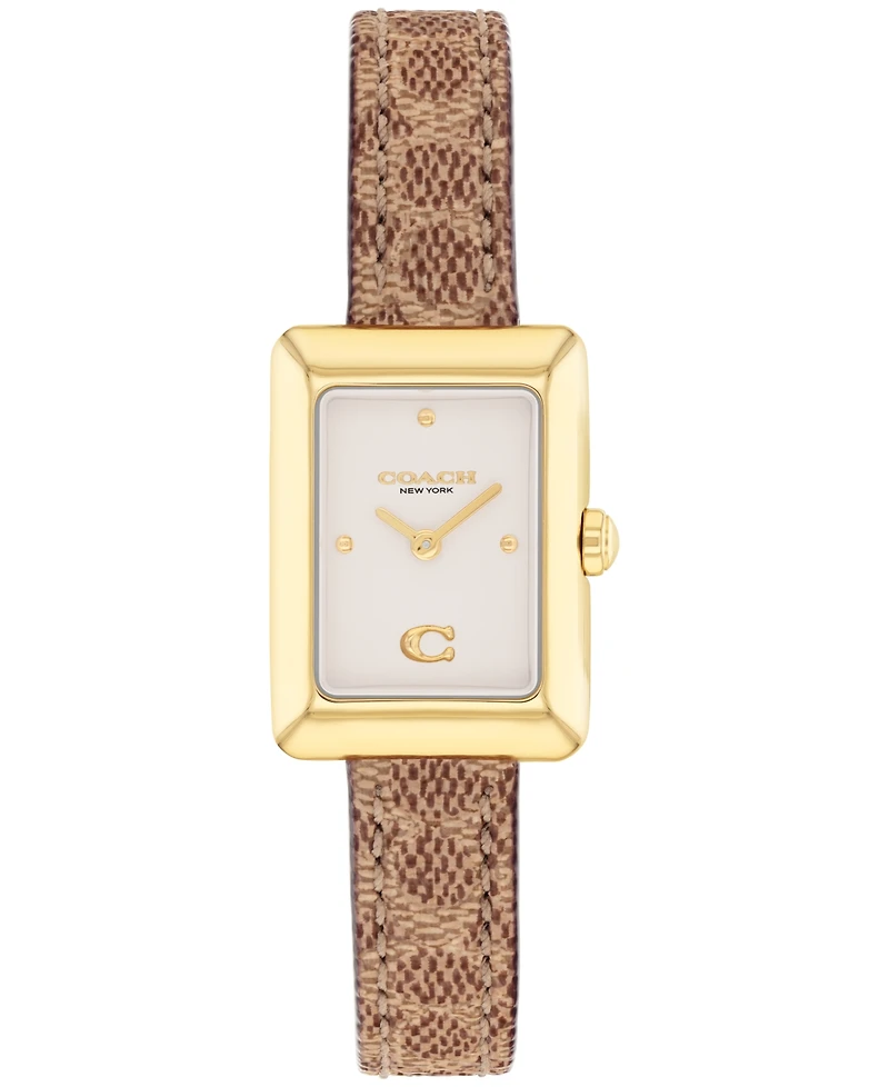 Coach Women's Mara Brown Leather Strap Watch, 19 x 26mm