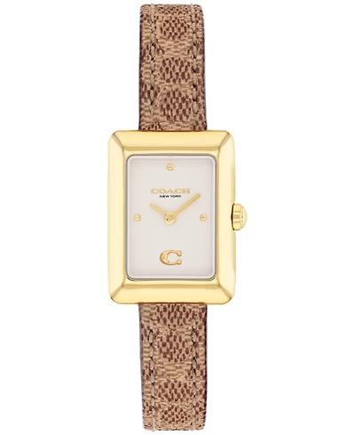 Coach Women's Mara Brown Leather Strap Watch, 19 x 26mm