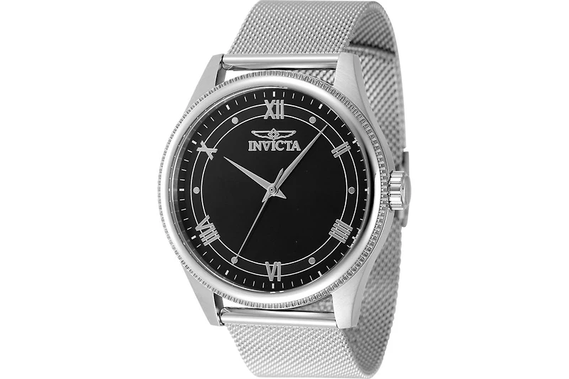 Invicta Men's 48479 Celestial Quartz 3 Hand Black Dial Watch