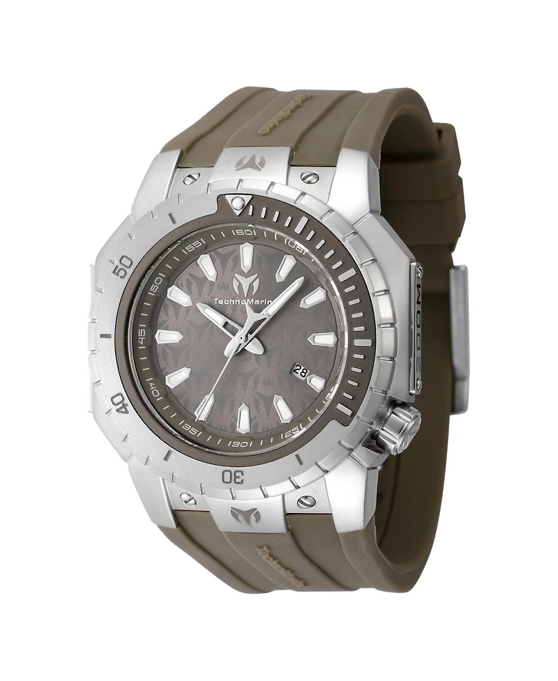 Technomarine's Men's Tm-224008 Manta Sea Quartz 3 Hand Green Dial Watch