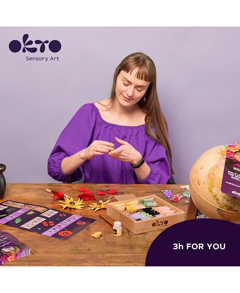 Okto Sensory Art 3D Woodcraft “Freedom” – Flowers Craft Kit