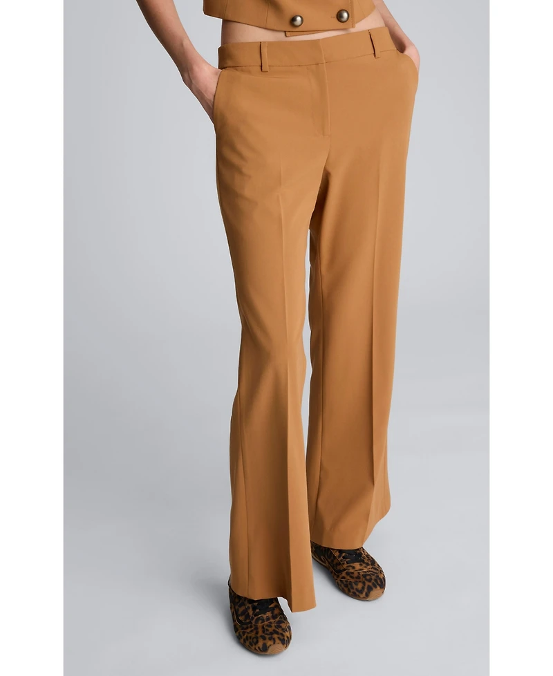 Kenneth Cole Women's Luxe Twill Flare Leg Pant