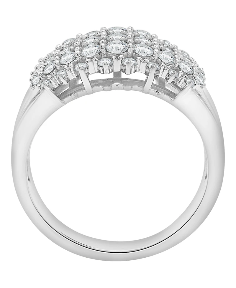 Diamond Cluster Ring (1 ct. t.w.) in 14k White Gold