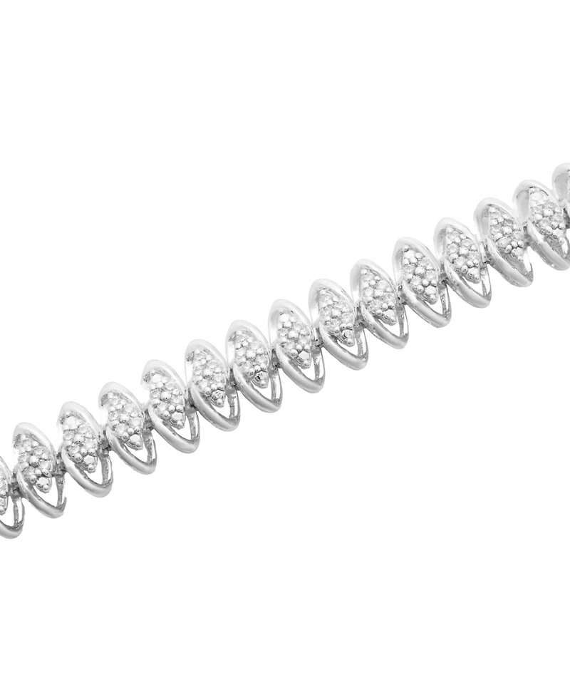 Diamond Bracelet (1 ct.t.w.) in Sterling Silver