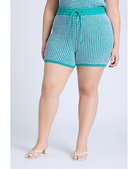 Eloquii Women's Plus Knitted Short