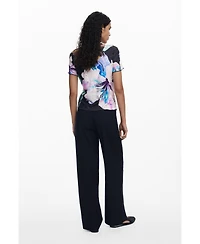 Desigual Women's Textured floral T-shirt