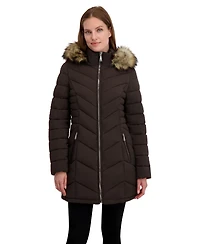 Laundry By Shelli Segal Women's Sega Belted Puffer Coat