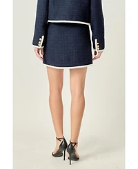 English Factory Women's Tweed Skirt