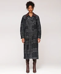 Avec Les Filles Women's Asymmetrical Utility Trench Coat