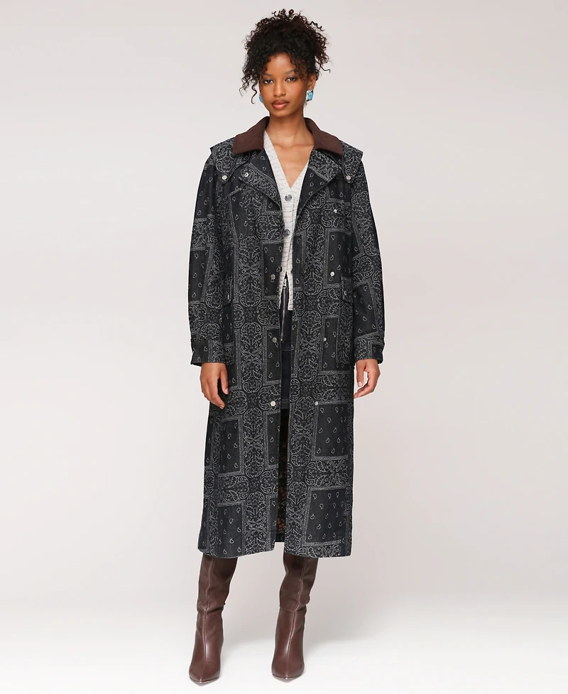 Avec Les Filles Women's Asymmetrical Utility Trench Coat