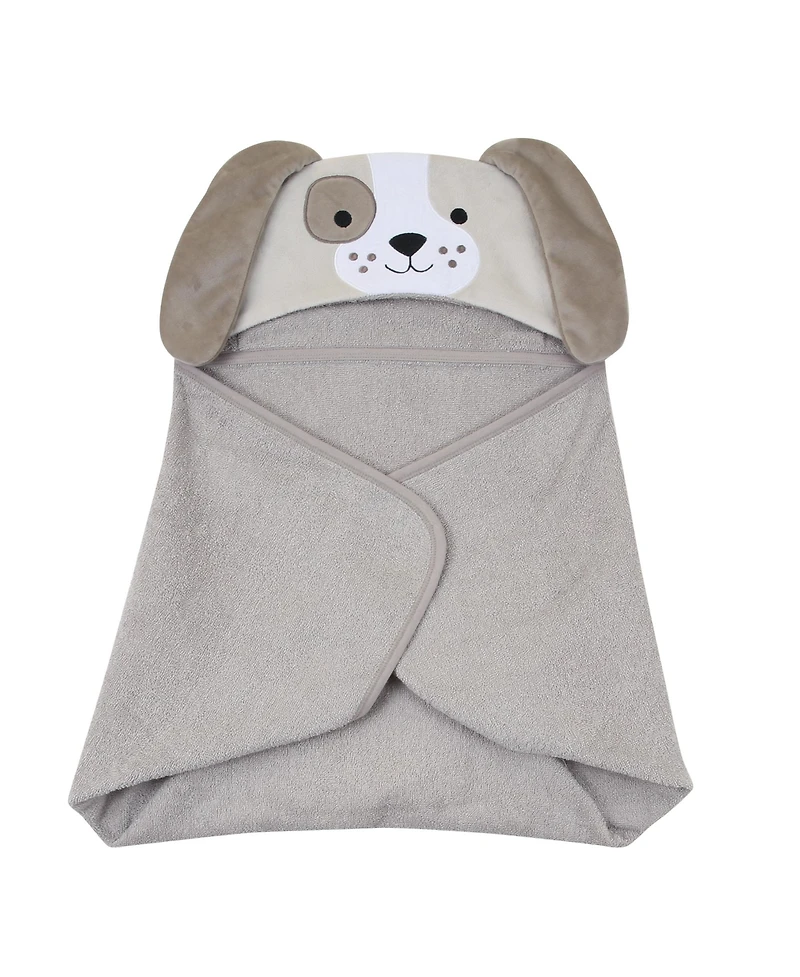 Lambs & Ivy Baby Baby/Infant Luxury Cotton Terry Dog/Puppy Hooded Bath Towel