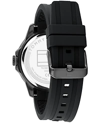 Tommy Hilfiger Men's Quartz Black Silicone Strap Watch, 43mm