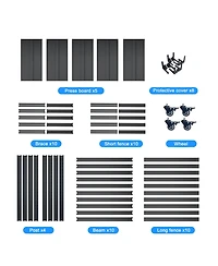 Flynama 72"H Heavy Duty Storage Shelves Adjustable 5-Tier Metal Shelving Unit with Wheels