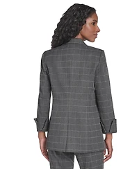 Calvin Klein Women's Windowpane Open Front Jacket