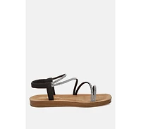 Ridayne Rhinestones Embellished Strappy Sandals Women
