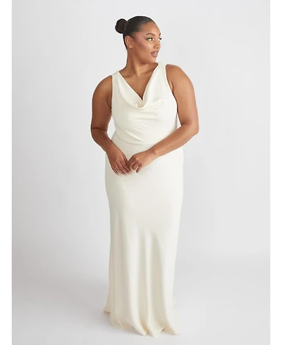 Six Stories Women's Cowl Front Crepe Bridesmaid Dress