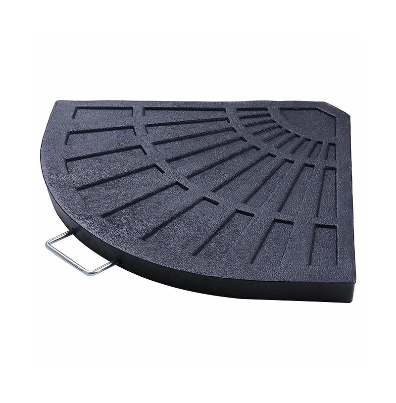 Yescom 4 Pcs 26.5 lbs 19" Cast Polyresin Rust-Free Fan Shaped Resin Beton Base Umbrella Stand Holder,YES0362