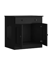 Palace Imports 100% Solid Wood Ziva 2-Door Cat Litter Box Enclosure