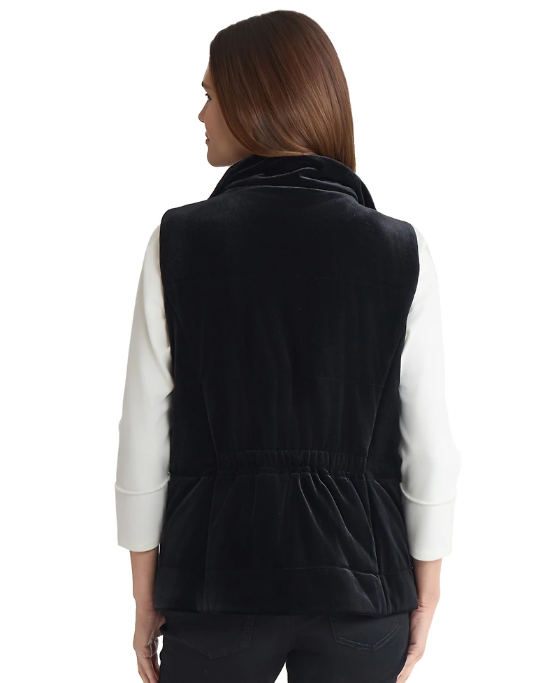 Jones New York Petite Quilted Sleeveless Vest Jacket